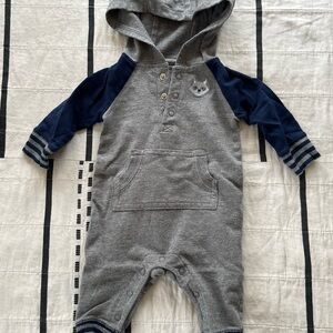 Gray and Blue Kids One Piece